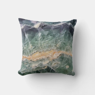 Gemstone Purple Green Fluorite Photo Beautiful Gem Cushion