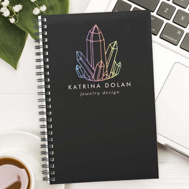 Gemstone Rainbow Quartz Crystal Business Logo Planner (Creator Uploaded)