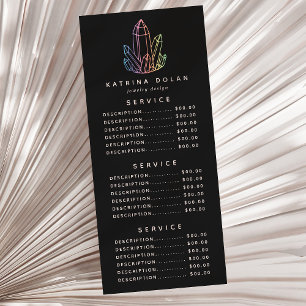 Gemstone Rainbow Quartz Crystal Logo Rack Card