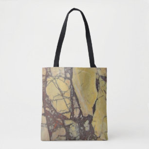 Gemstone Red Yellow Agate Photo Polished Mineral Tote Bag