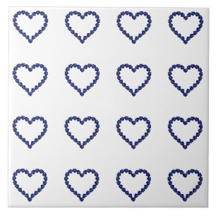 Gemstone Sapphire Blue Heart Tile