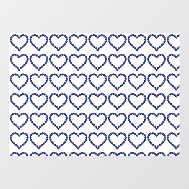 Gemstone Sapphire Blue Heart Window Cling (Sheet)