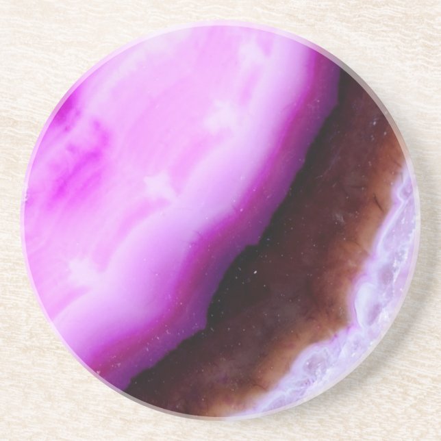 Gemstone Series - Agate in Purple Coaster (Front)