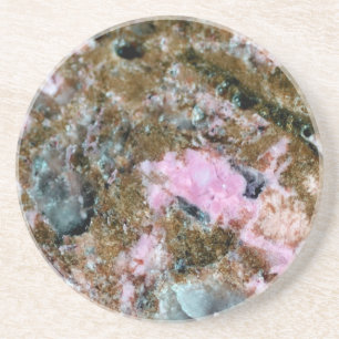 Gemstone Series - Dark Pink and Green Thulite Coaster