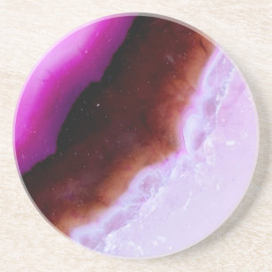 Gemstone Series - Purple Agate With Quartz Coaster