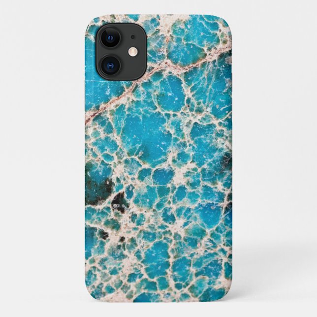 Gemstone Series - Stylish Turquoise Roadmap Case-Mate iPhone Case (Back)