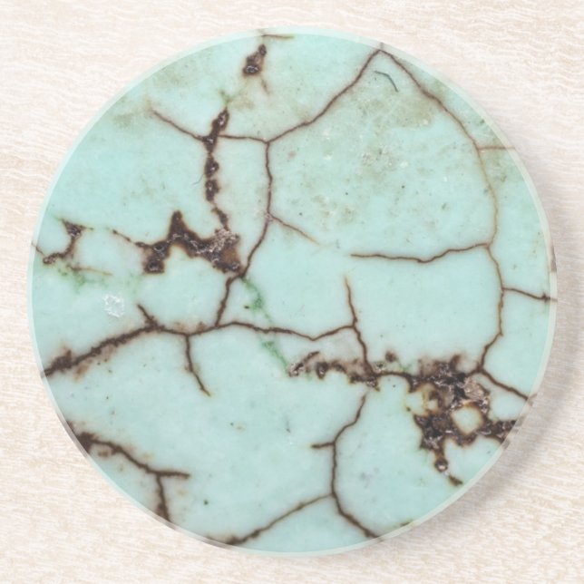 Gemstone Series - Turquoise Cracked Coaster (Front)