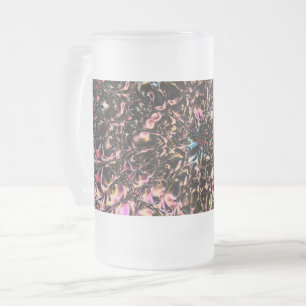 Gemstone Spiral Frosted Glass Beer Mug