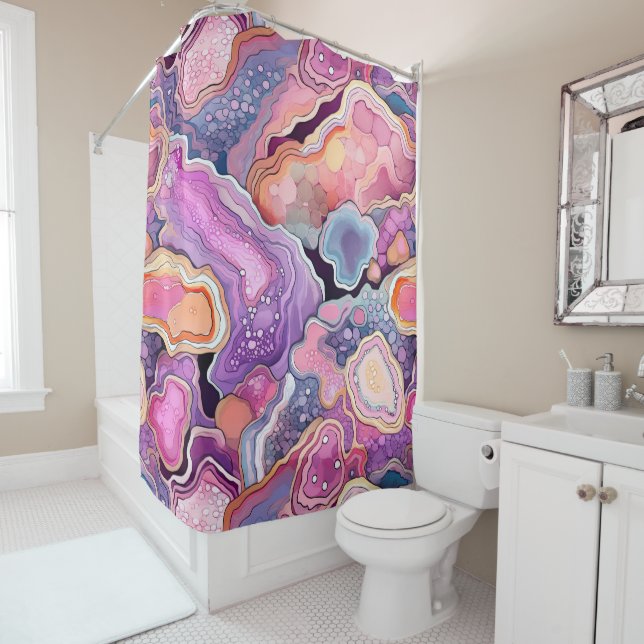 Gemstone Symphony Shower Curtain (In Situ)