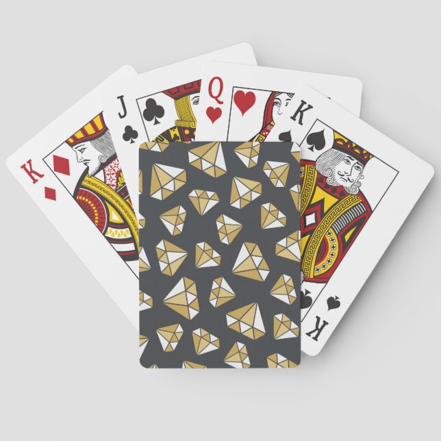 Gemstone Themed Vintage Seamless Pattern. Playing Cards (Back)