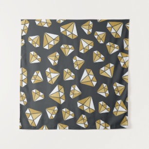 Gemstone Themed Vintage Seamless Pattern. Tapestry
