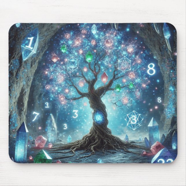 Gemstone Tree of Life Mouse Mat (Front)