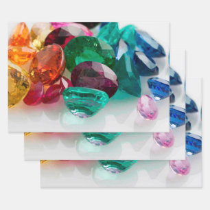 Gemstones 3 wrapping paper sheet