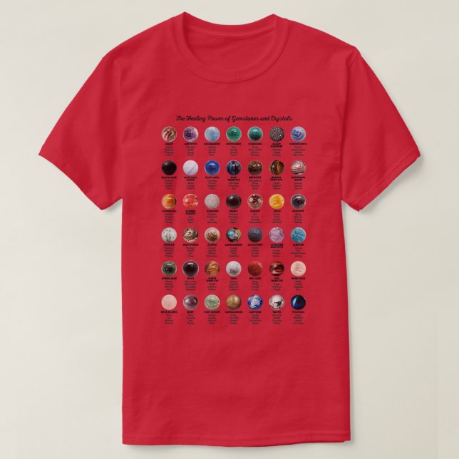 Gemstones and Crystals T-Shirt (Design Front)