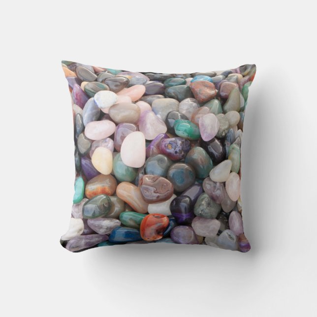 Gemstones Crystals Pebbles Cushion (Front)