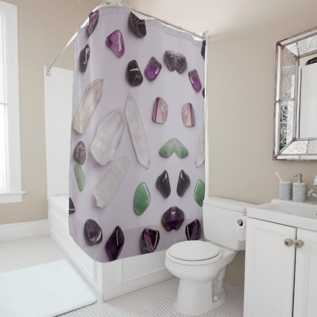 Gemstones Energy Crystals Stones Shower Curtain (In Situ)