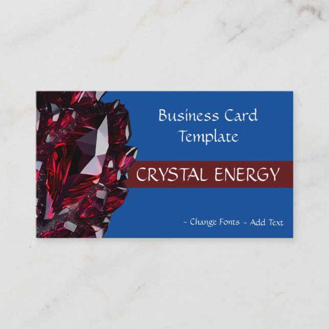 Gemstones Healing Ruby Crystal Business Card (Front)