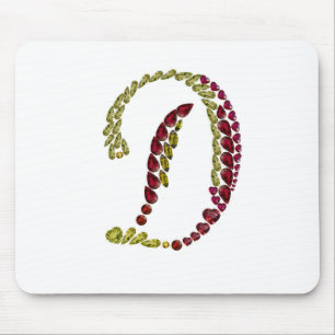 Gemstones Initial Letter D Mouse Mat