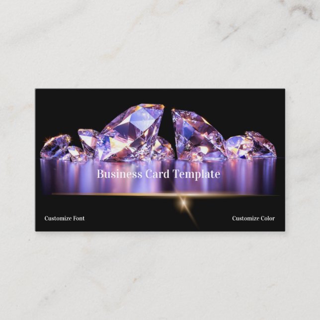 Gemstones Jewellery Diamonds Business Card (Front)