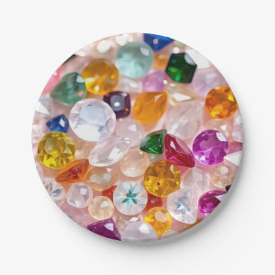 Gemstones Paper Plate