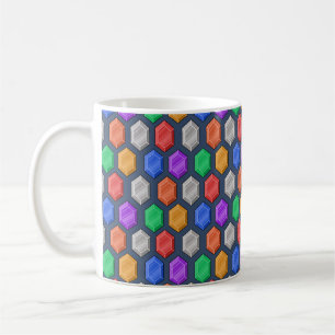 GEMSTONES PATTERN DESIGN COFFEE MUG
