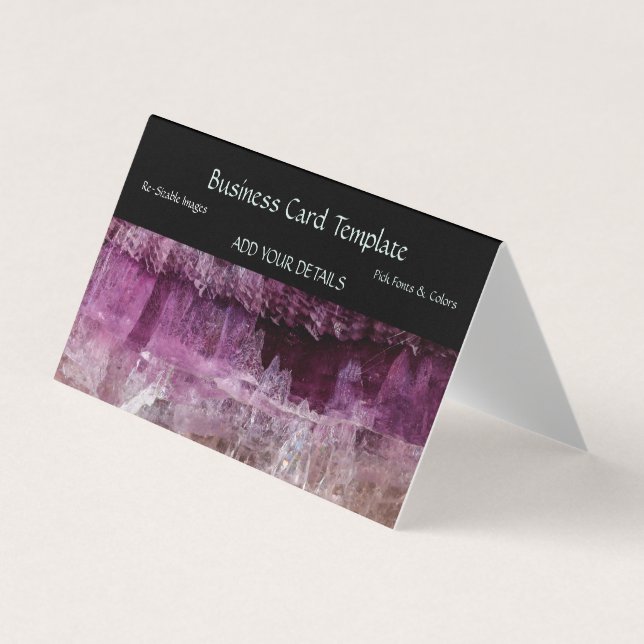 Gemstones Stone Amethyst Business Card (Front)
