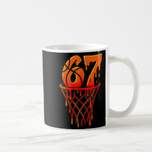 Gen Alpha Slang Kids 67 Basketball Ice Cream Drip  Coffee Mug