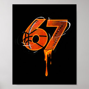 Gen alpha slang kids 67 basketball ice cream drip poster