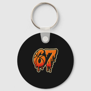 Gen Alpha Slang Kids 67 Sketll Ice Cream Drip Six  Key Ring