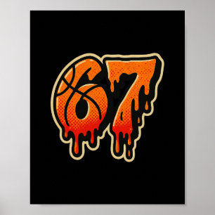 Gen Alpha Slang Kids 67 Sketll Ice Cream Drip Six  Poster