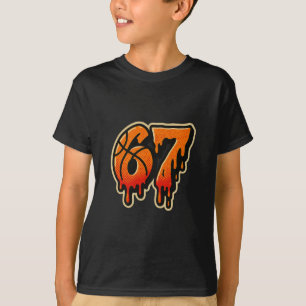 Gen Alpha Slang Kids 67 Sketll Ice Cream Drip Six T-Shirt