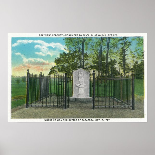 Gen Benedict Arnold's Left Leg Monument Poster (Front)