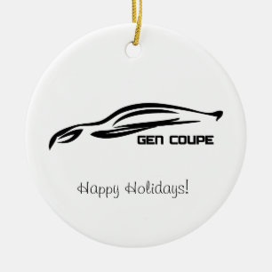 Gen Coupe Black Brushstroke Ceramic Tree Decoration