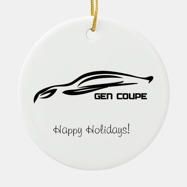Gen Coupe Black Brushstroke Ceramic Tree Decoration (Front)