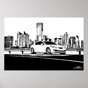 Gen Coupe City Scape Poster