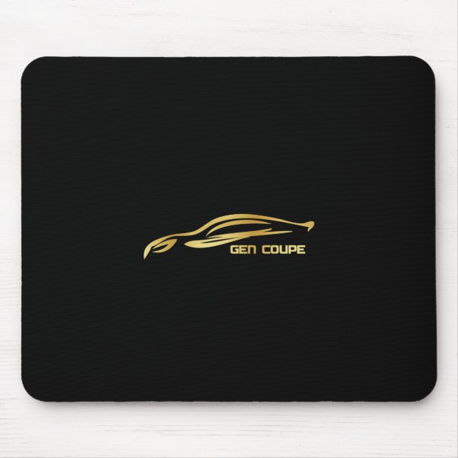 Gen Coupe Gold Silhouette Logo Mouse Mat (Front)