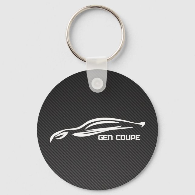 Gen Coupe White Silhouette Logo Key Ring (Front)