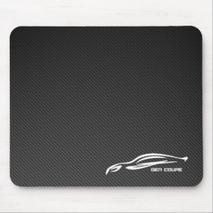 Gen Coupe White Silhouette Logo Mouse Mat