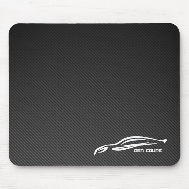 Gen Coupe White Silhouette Logo Mouse Mat (Front)