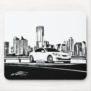 Gen Coupe with City Scape backdrop Mouse Mat