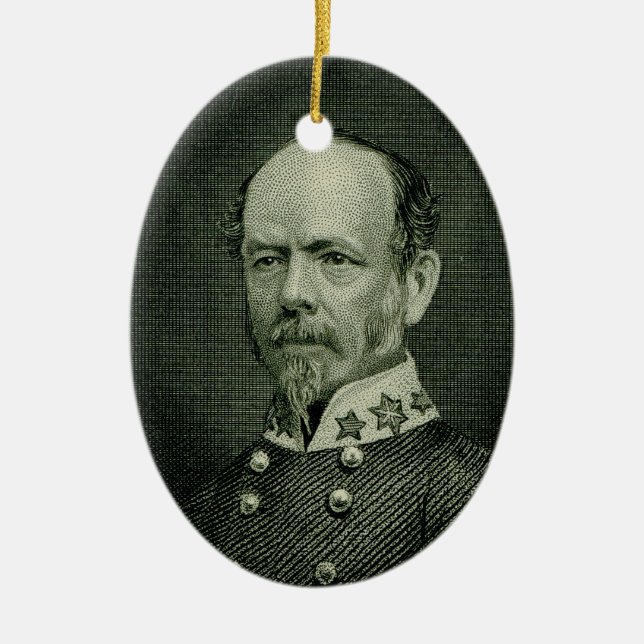 Gen. Joseph E. Johnston Ceramic Tree Decoration (Front)