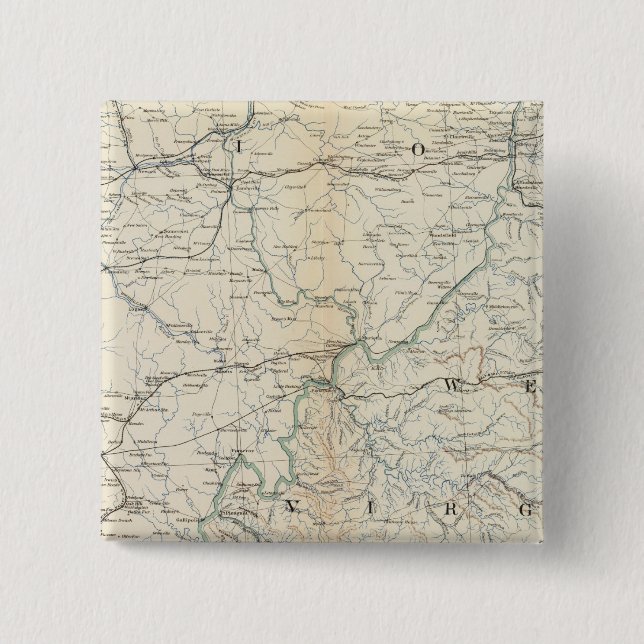 Gen map V 15 Cm Square Badge (Front)