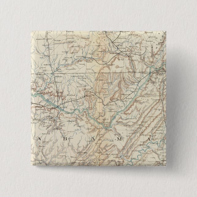 Gen map XIV 15 Cm Square Badge (Front)