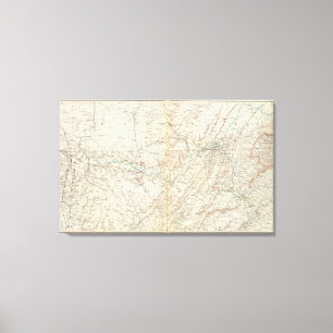 Gen map XIV Canvas Print