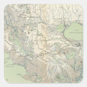 Gen map XXI Square Sticker