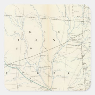 Gen map XXV Square Sticker