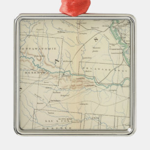 Gen map XXVI Metal Tree Decoration
