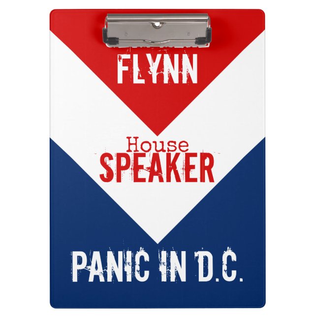 Gen Mike Flynn Speaker of the House Panic in DC Clipboard (Front)