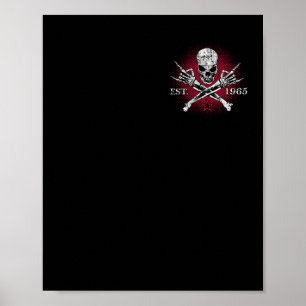 Gen X 1965 The Bad Generation Skull Skeleton Poster