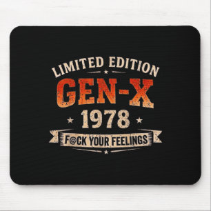 Gen X 1978 Limited Edition Mum Dad Retro Birthday Mouse Mat